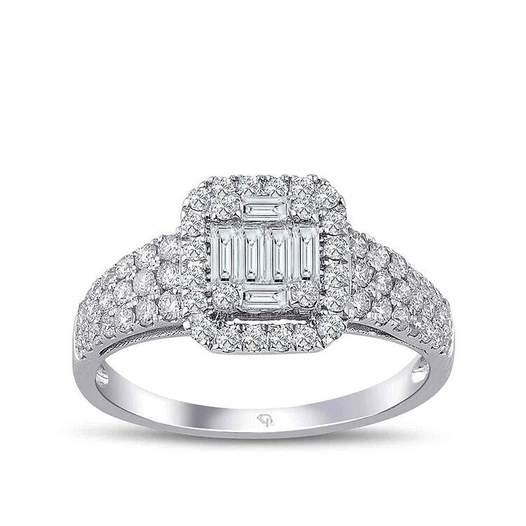 0.83 Karat Diamond Baguette Ring