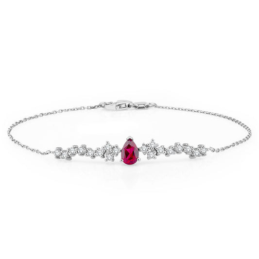 0.83 Carat Diamond Ruby Bracelet