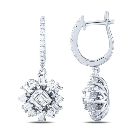 0.84 Carat Diamond Baguette Earrings