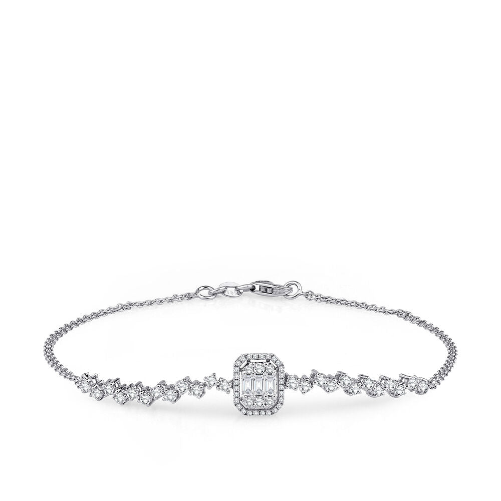 0.87 Carat Diamond Baguette Bracelet