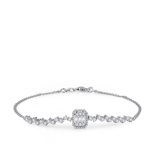 0.87 Carat Diamond Baguette Bracelet