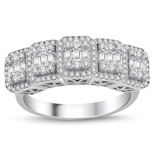 0.89 Carat Diamond Baguette Ring