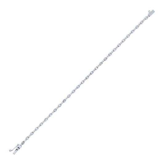 0.89 Carat Diamond Baguette Bracelet