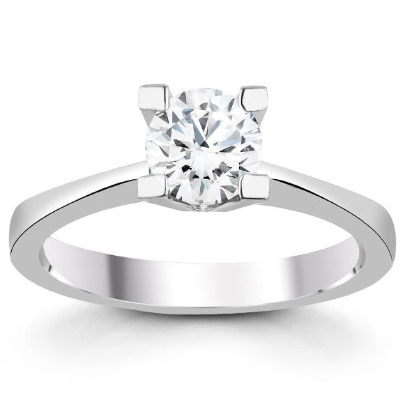 0.90 Carat H SI Color HRD Certificate Diamond Solitaire Ring