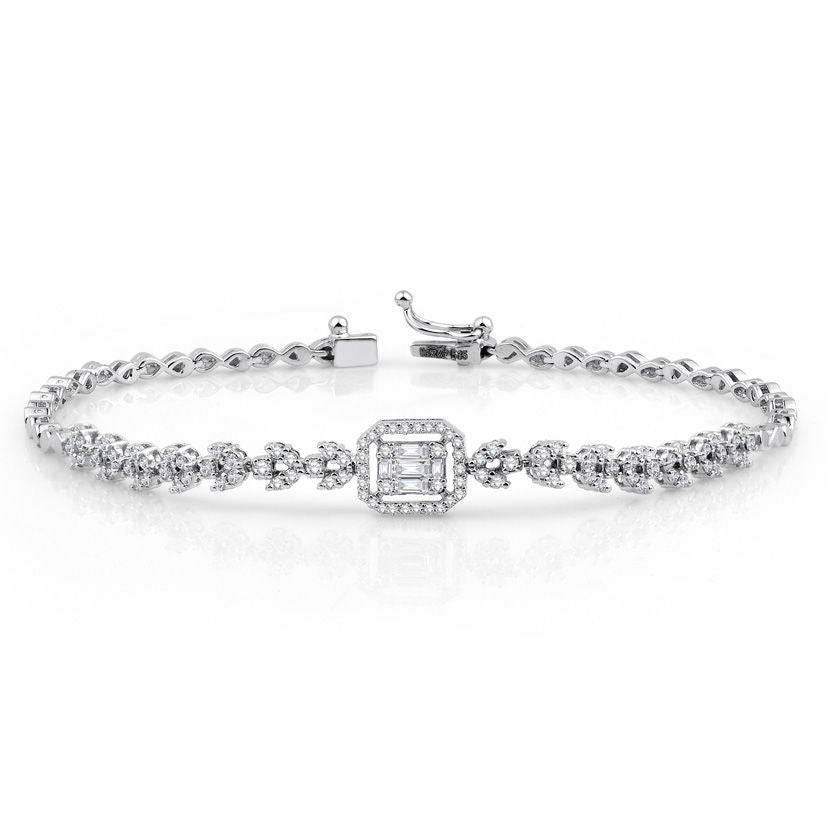 0.90 Carat Diamond Baguette Bracelet