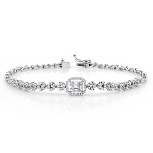 0.90 Carat Diamond Baguette Bracelet