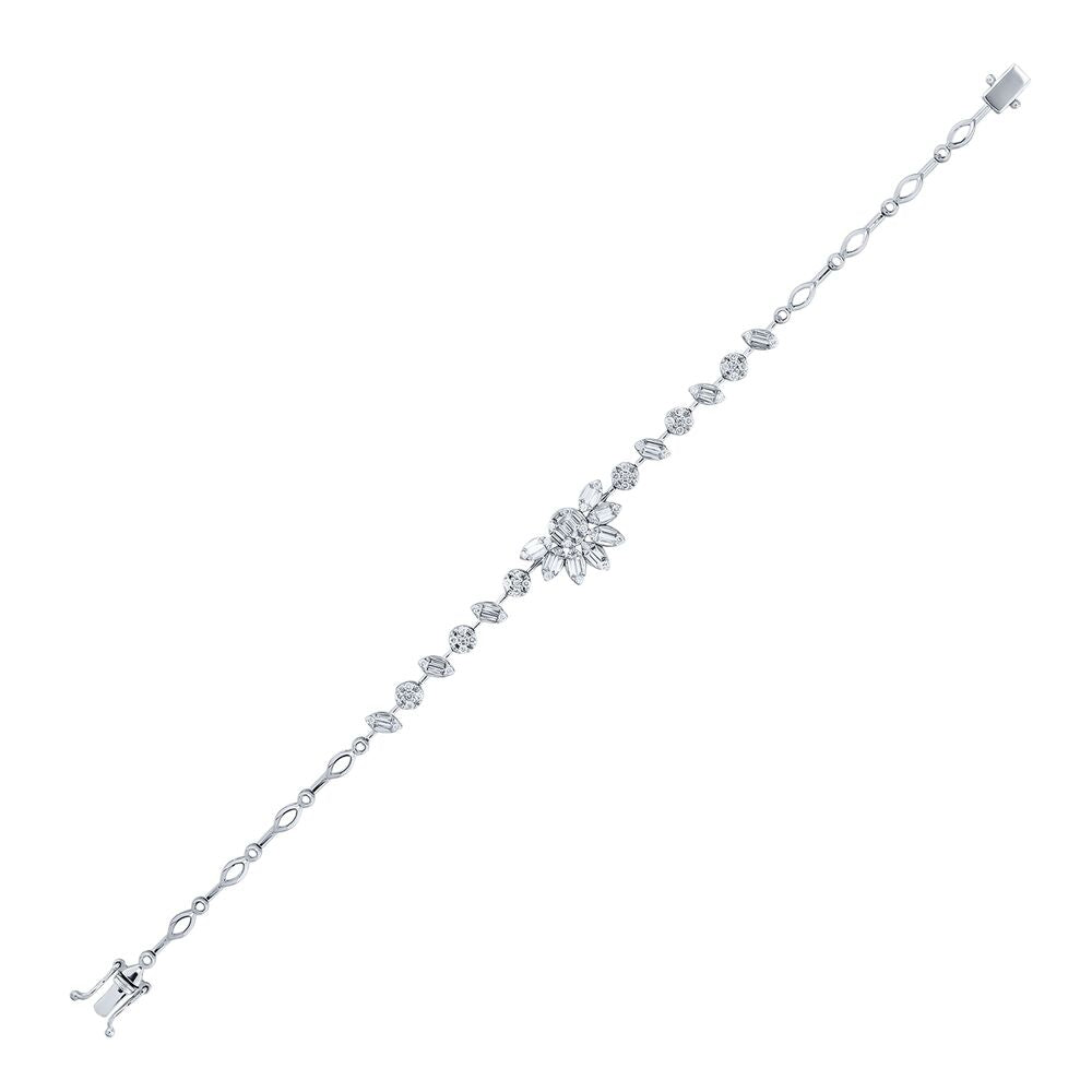 0.91 Carat Diamond Baguette Bracelet