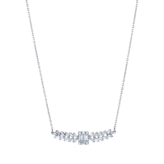 1.00 Carat Diamond Baguette Necklace