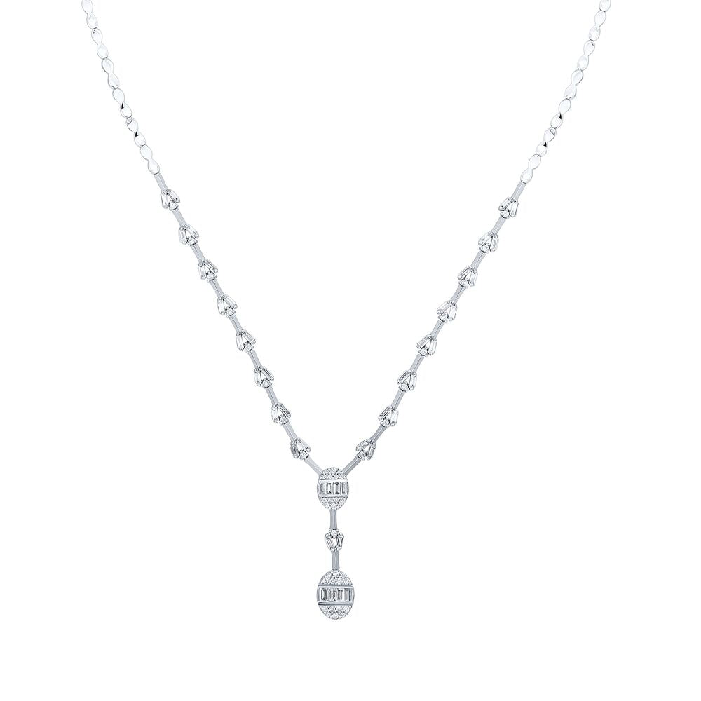 1.02 Carat Diamond Baguette Necklace