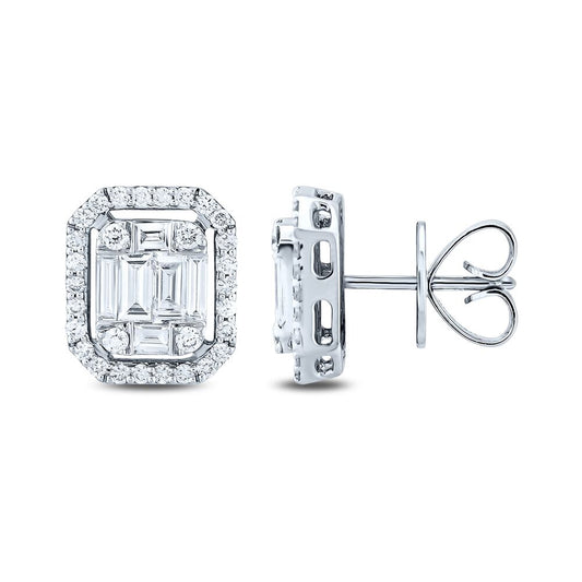 1.03 Carat Diamond Baguette Earrings