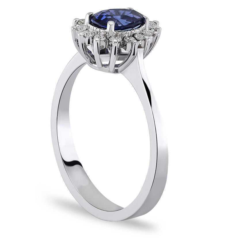 1.05 Carat Diamond Sapphire Ring