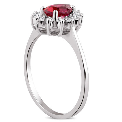 1.05 Carat Diamond Ruby Ring