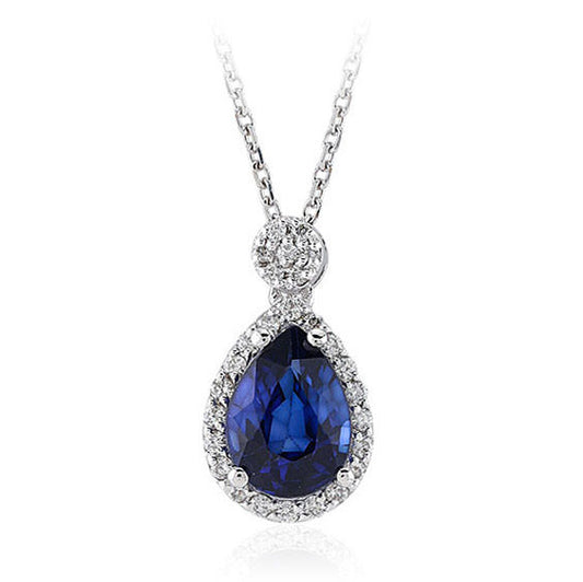 1.07 Carat Diamond Sapphire Necklace