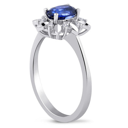 1.08 Carat Diamond Sapphire Ring