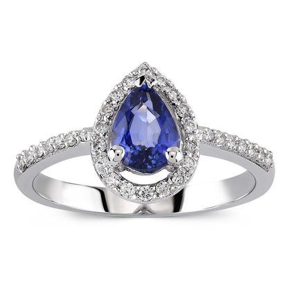 1.12 Carat Diamond Sapphire Ring