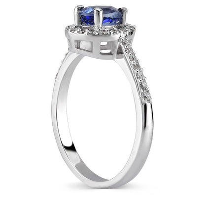 1.12 Carat Diamond Sapphire Ring