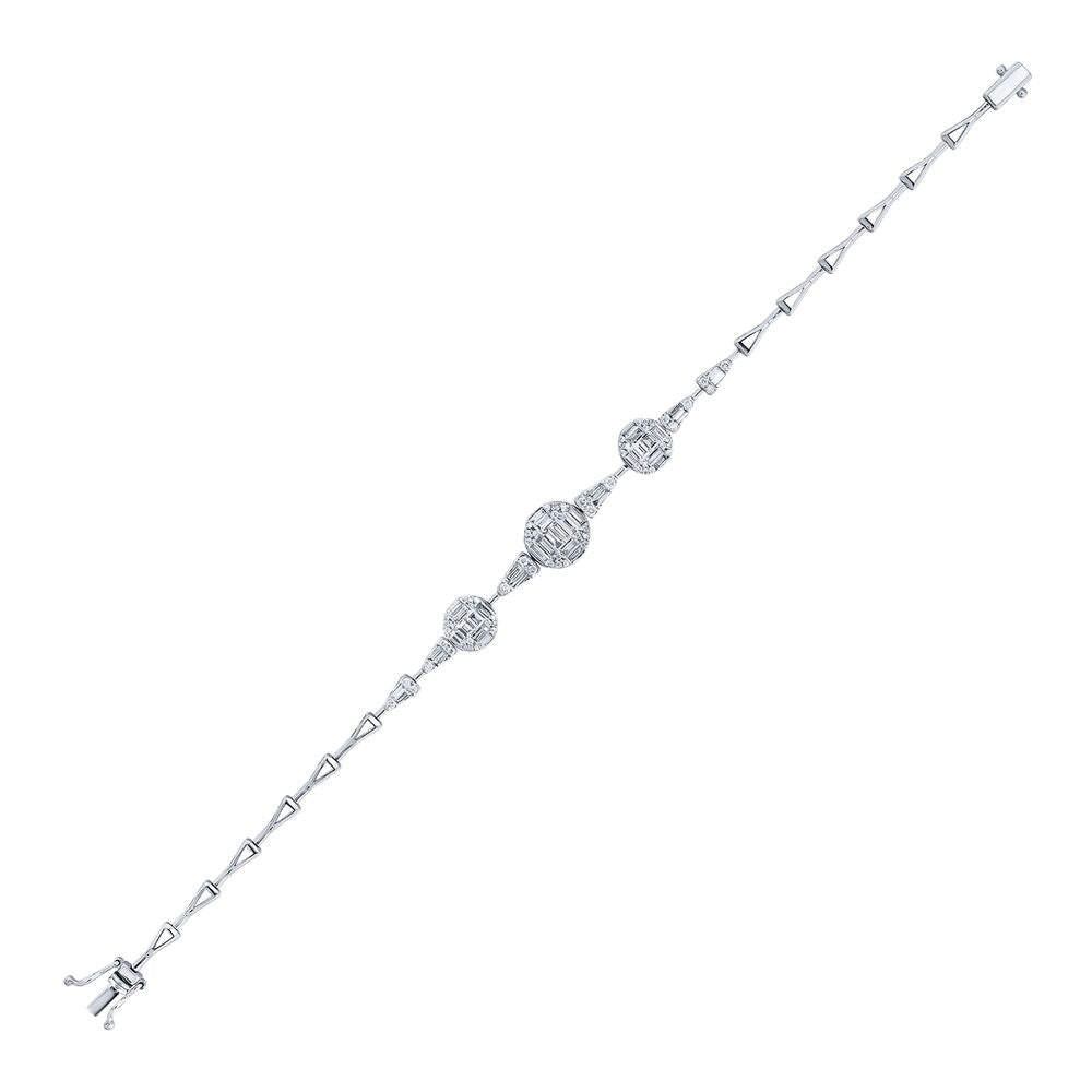 1.12 Carat Diamond Baguette Bracelet