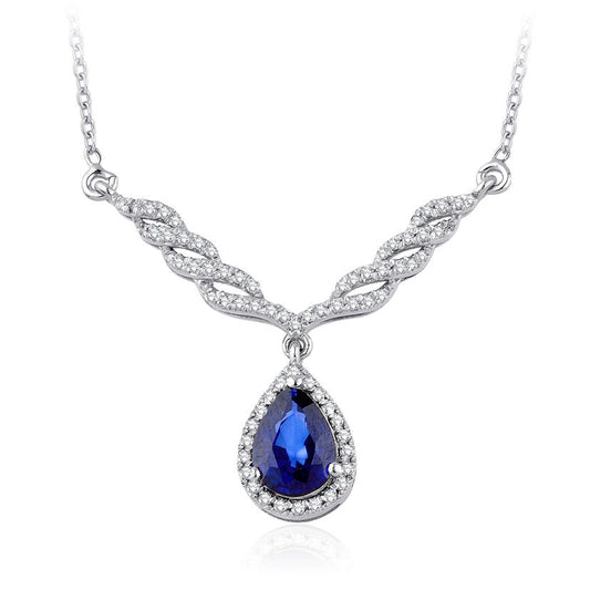 1.15 Carat Diamond Sapphire Necklace
