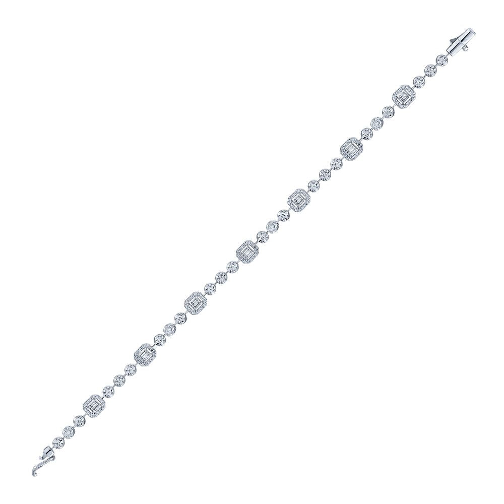 1.21 Carat Diamond Baguette Bracelet