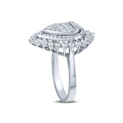 1.36 Karat Diamond Baguette Ring