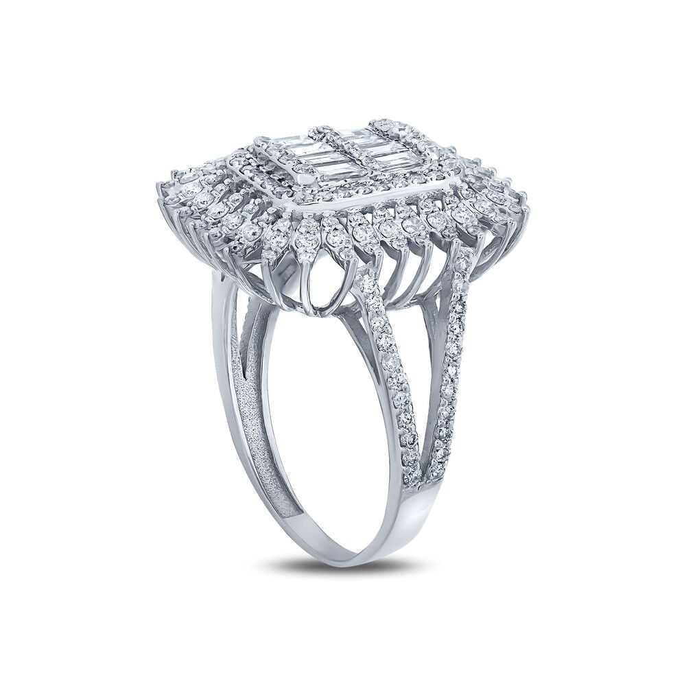 1.36 Karat Diamond Baguette Ring