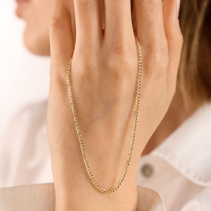 14K Solid Gold 45 cm Gourmet Chain 2.0 mm