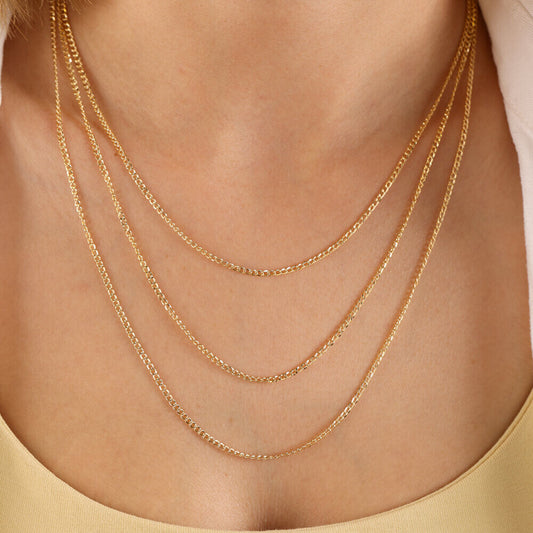 14K Solid Gold Gourmet Chain 2.0 mm