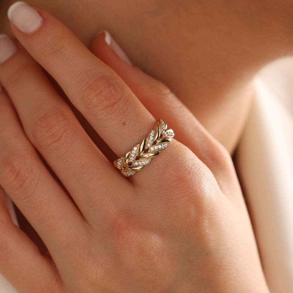 14K Solid Gold Wheat Ring Special Design