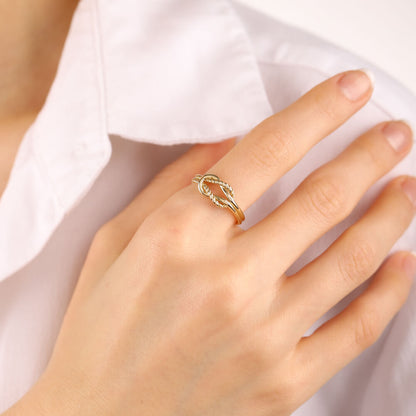 14K Solid Gold Knot Ring