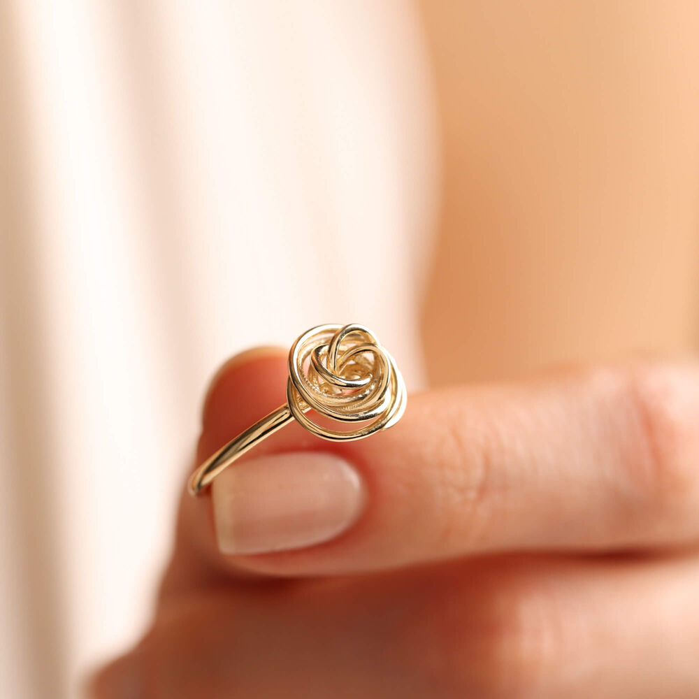 14K Solid Gold Rose Ring