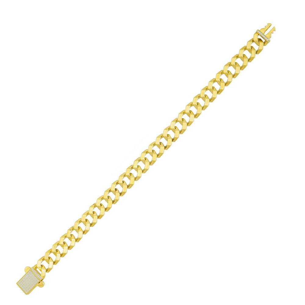 14K Solid Gold Gourmet Bracelet Italy Lock