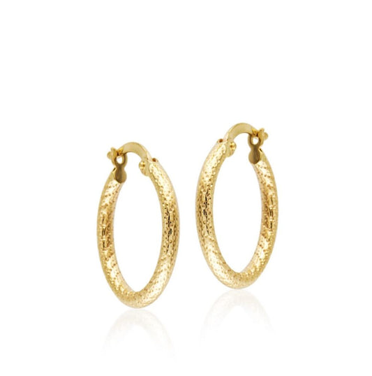 14K Solid Gold Hoop Earrings 2,0 cm