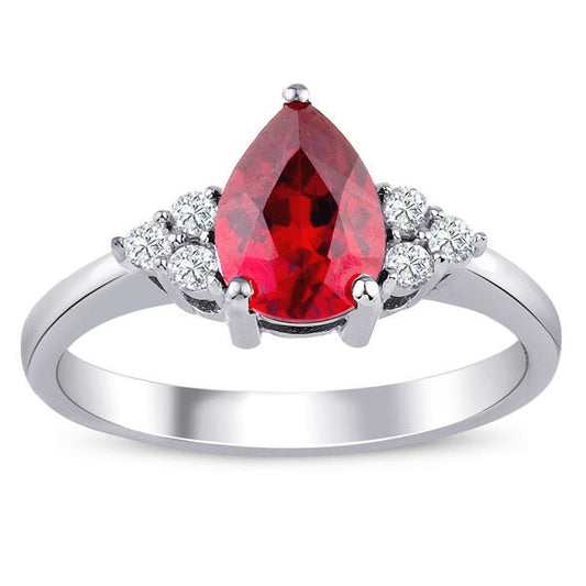 1.40 Carat Diamond Ruby Ring