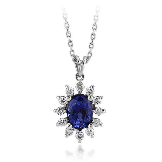 1.46 Carat Diamond Sapphire Necklace