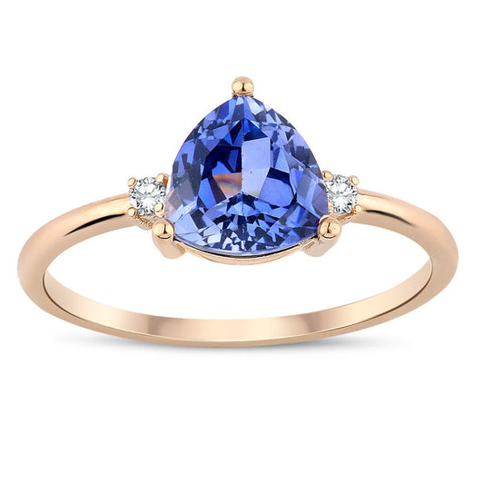 1.46 Carat Diamond Sapphire Ring