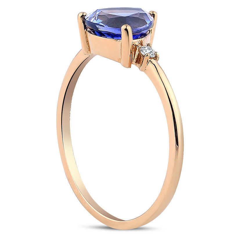 1.46 Carat Diamond Sapphire Ring