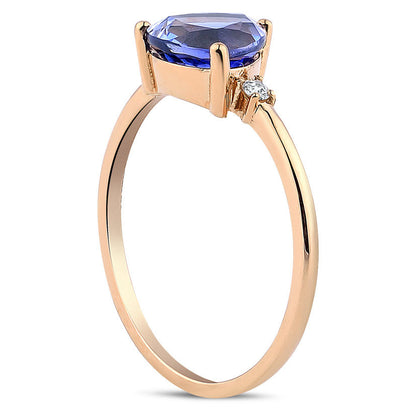 1.46 Carat Diamond Sapphire Ring