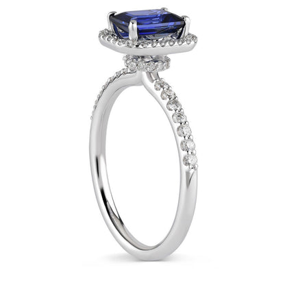 1.47 Carat Diamond Sapphire Ring