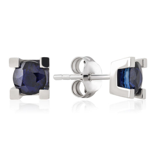1.50 Carat Sapphire Solitaire Earrings
