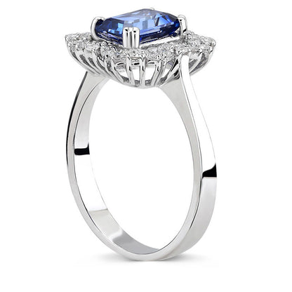 1.66 Carat Diamond Sapphire Ring