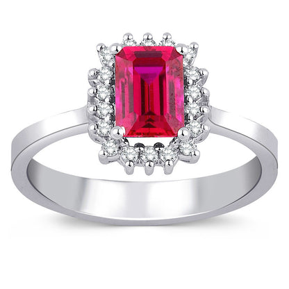 1.67 Carat Diamond Ruby Ring