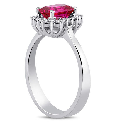 1.67 Carat Diamond Ruby Ring