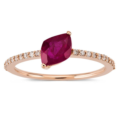 1.79 Carat Diamond Ruby Ring