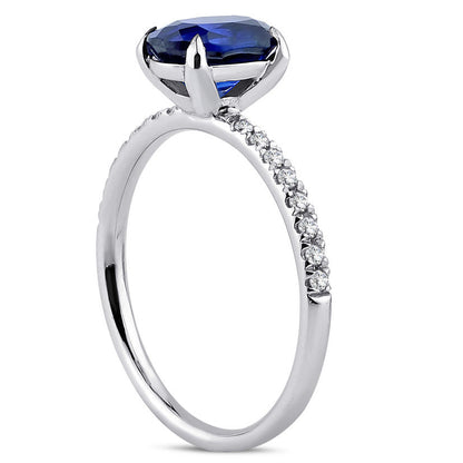 1.84 Carat Diamond Sapphire Ring