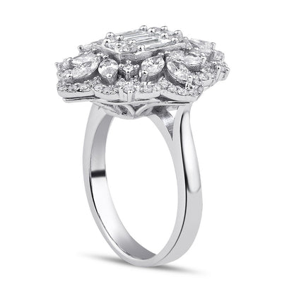 1.97 Karat Diamond Baguette Ring