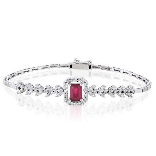 2.06 Carat Diamond Ruby Bracelet