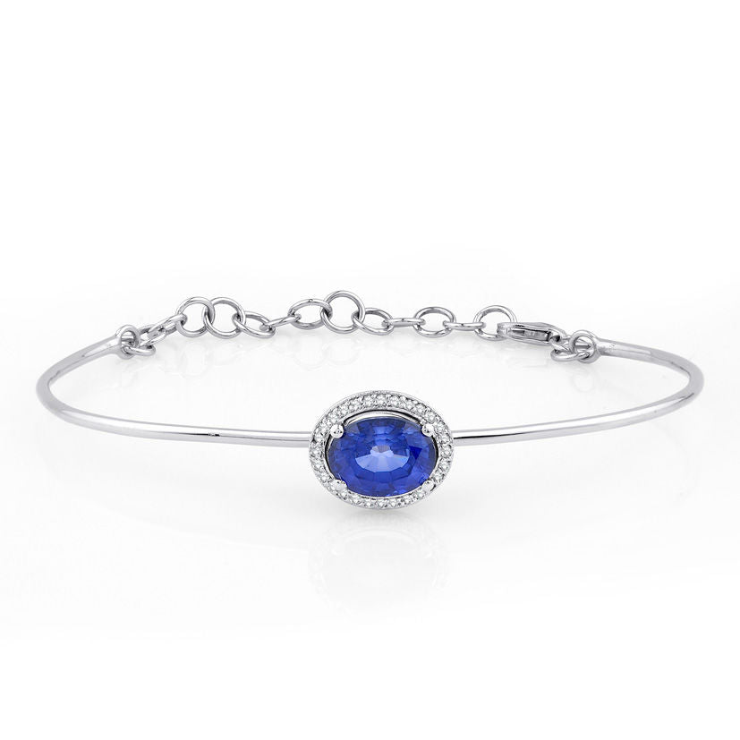 2.50 Carat Diamond Sapphire Bracelet