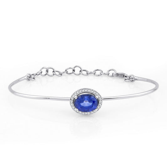 2.50 Carat Diamond Sapphire Bracelet