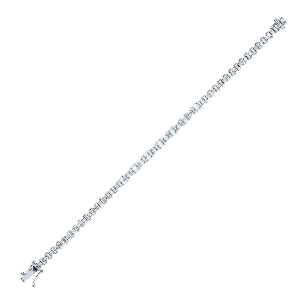 2.72 Carat Diamond Baguette Bracelet