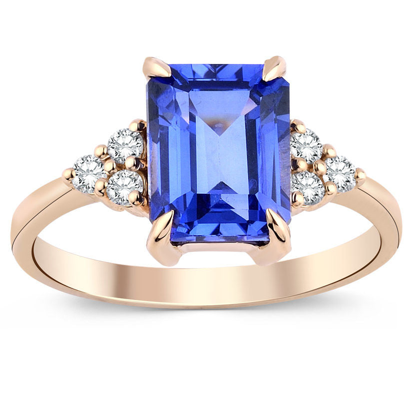 2.85 Carat Diamond Sapphire Ring